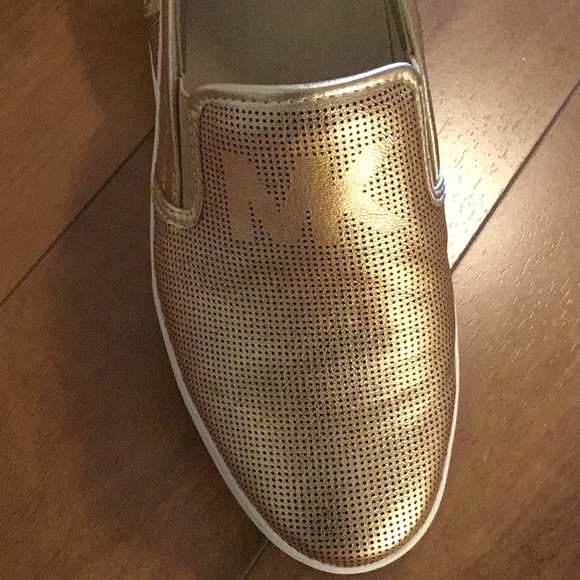 MICHAEL Michael Kors Shoes - Michael Kors Women’s Leather Metallic Shoes Gold